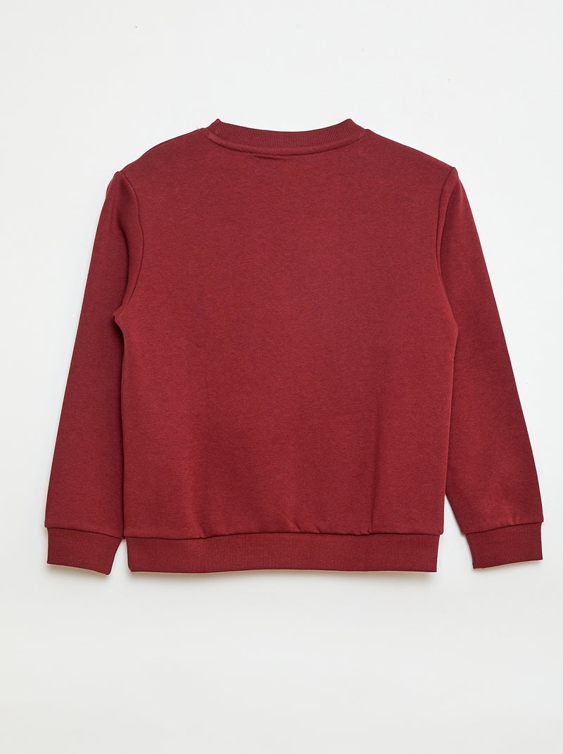 Sweatshirt lisa em moletão cardado liso Castanho - Kiabi