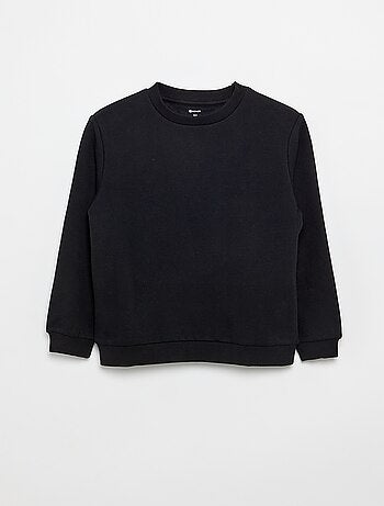 Sweatshirt lisa em moletão cardado liso