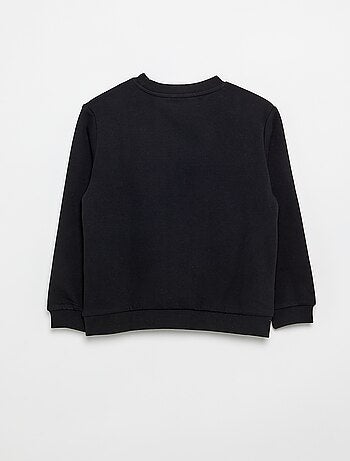 Sweatshirt lisa em moletão cardado liso