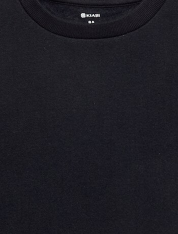Sweatshirt lisa em moletão cardado liso