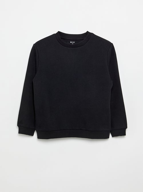 Sweatshirt lisa em moletão cardado liso - Kiabi