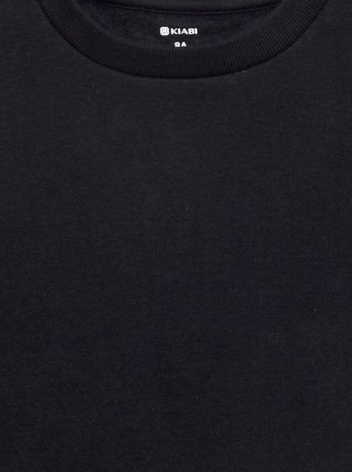 Sweatshirt lisa em moletão cardado liso - Kiabi