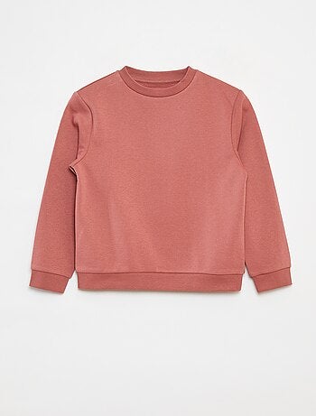 Sweatshirt lisa em moletão cardado liso