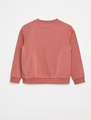Sweatshirt lisa em moletão cardado liso