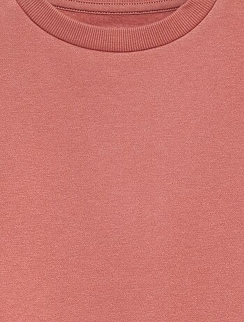 Sweatshirt lisa em moletão cardado liso