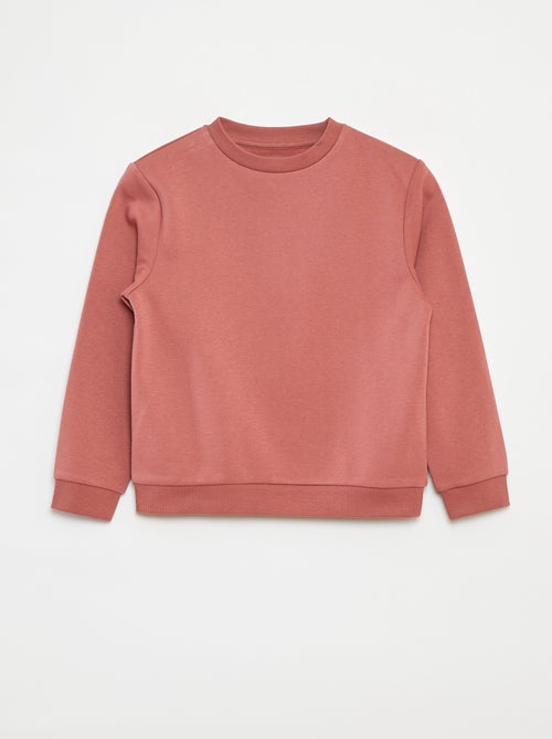 Sweatshirt lisa em moletão cardado liso - Kiabi