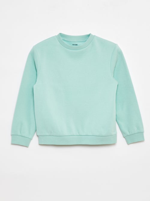 Sweatshirt lisa em moletão cardado liso - Kiabi