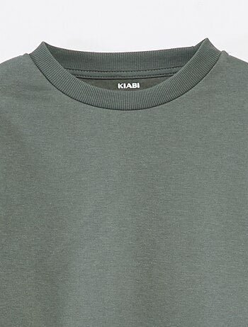 Sweatshirt lisa em moletão cardado liso