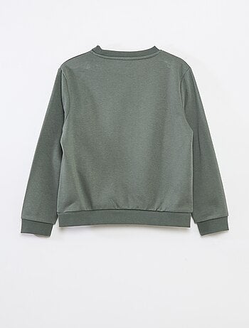 Sweatshirt lisa em moletão cardado liso