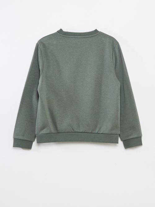 Sweatshirt lisa em moletão cardado liso - Kiabi