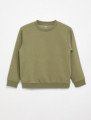 Sweatshirt lisa em moletão cardado liso