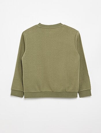 Sweatshirt lisa em moletão cardado liso