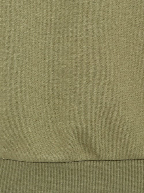 Sweatshirt lisa em moletão cardado liso - Kiabi Sweatshirt lisa em moletão cardado liso - Kiabi