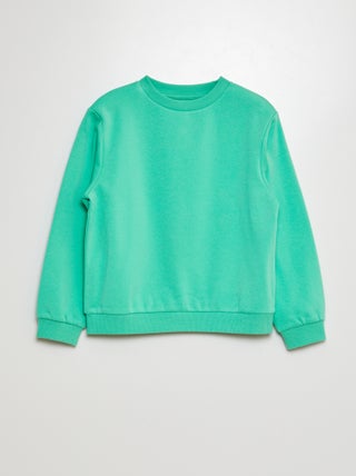 Sweatshirt lisa em moletão cardado liso