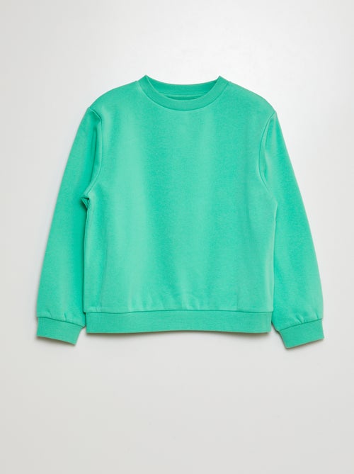 Sweatshirt lisa em moletão cardado liso - Kiabi