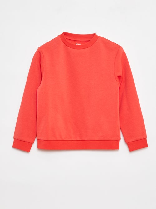 Sweatshirt lisa em moletão cardado liso - Kiabi