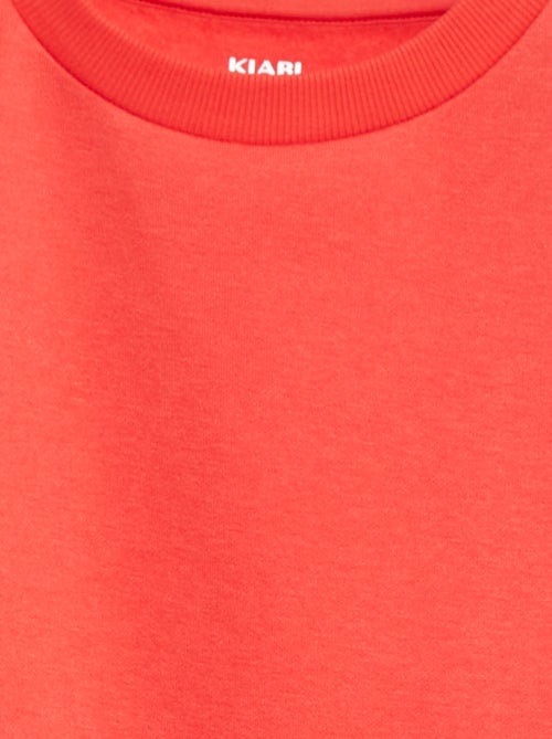 Sweatshirt lisa em moletão cardado liso - Kiabi