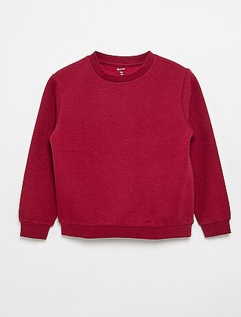 Sweatshirt lisa em moletão cardado liso