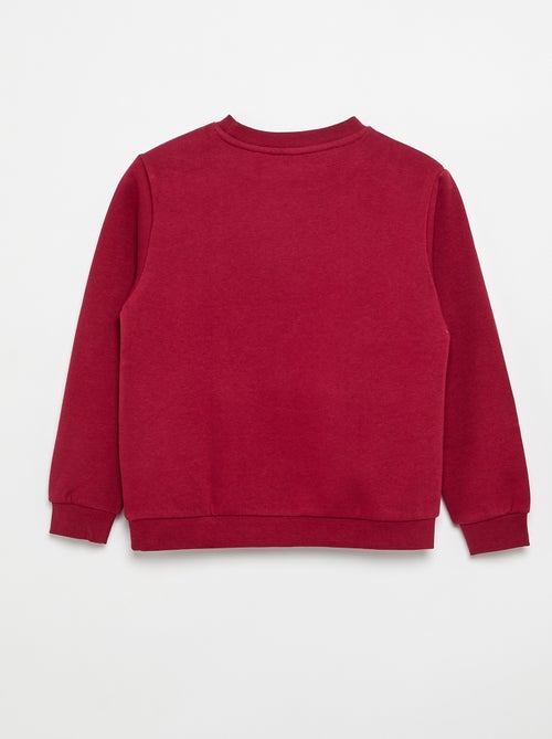 Sweatshirt lisa em moletão cardado liso - Kiabi