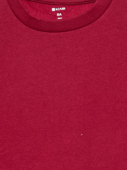 Sweatshirt lisa em moletão cardado liso - Kiabi