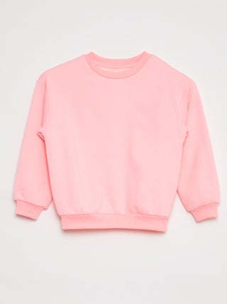 Sweatshirt lisa em moletão cardado