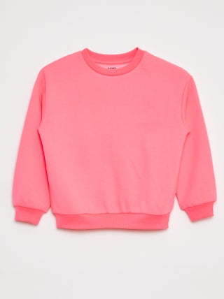 Sweatshirt lisa em moletão cardado