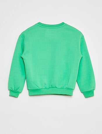 Sweatshirt lisa em moletão cardado