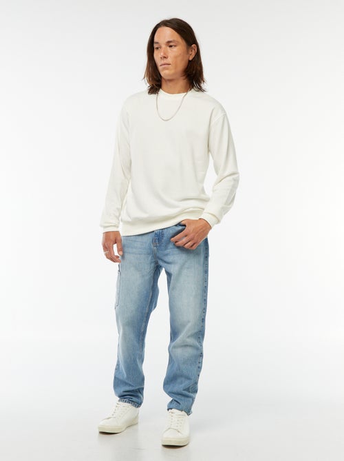 Sweatshirt lisa em moletão leve - Kiabi