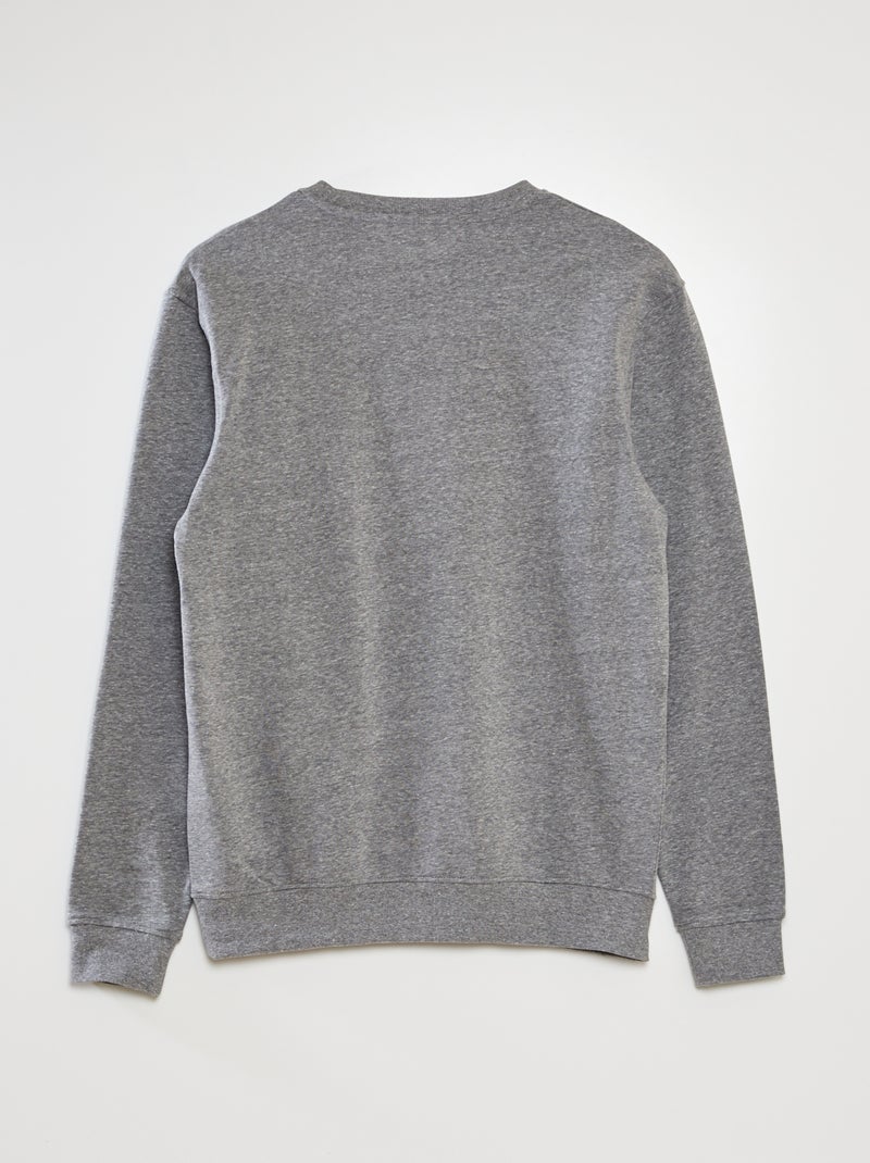 Sweatshirt lisa em moletão leve CINZA - Kiabi