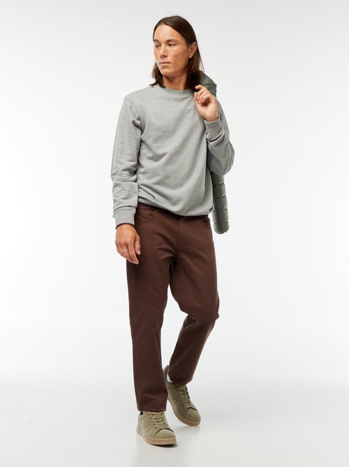 Sweatshirt lisa em moletão leve - Kiabi