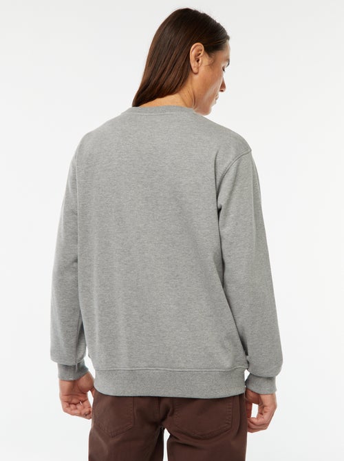 Sweatshirt lisa em moletão leve - Kiabi