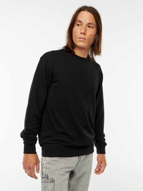 Sweatshirt lisa em moletão leve - Kiabi
