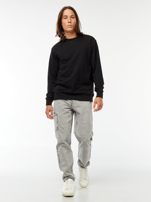 Sweatshirt lisa em moletão leve - Kiabi