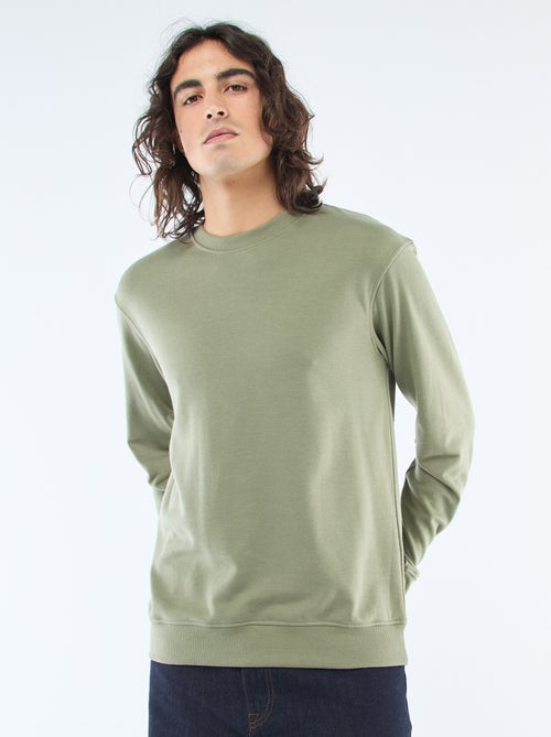 Sweatshirt lisa em moletão leve - Kiabi