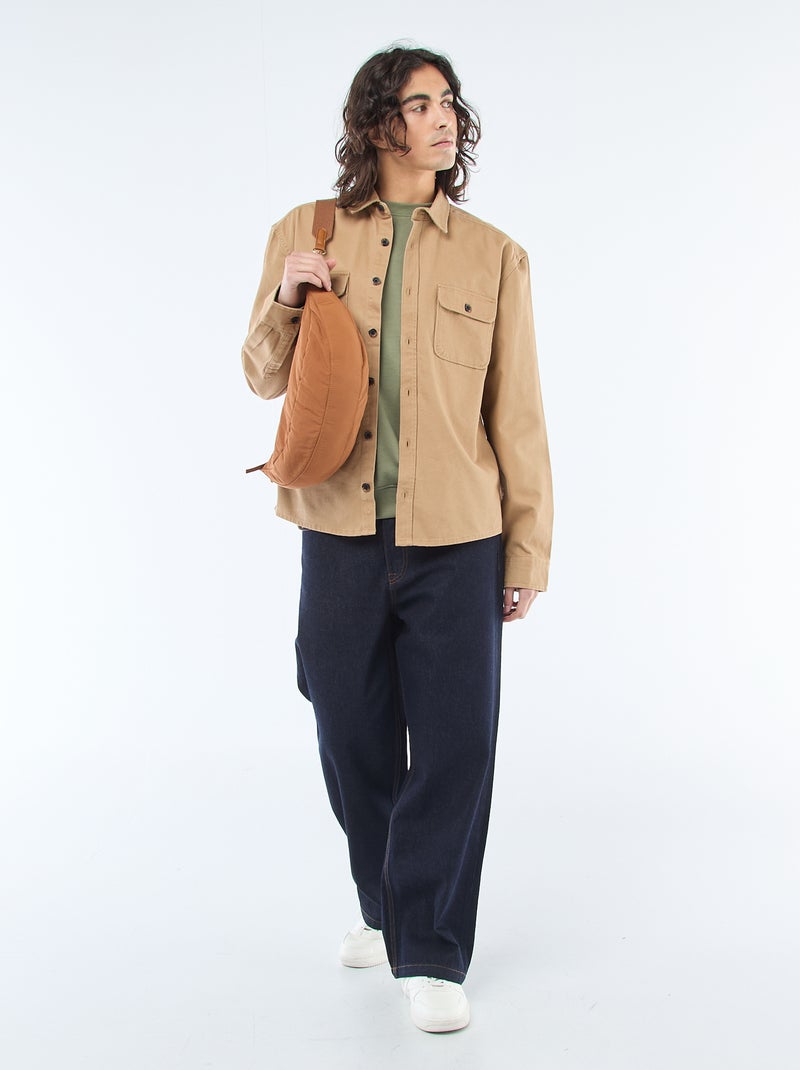 Sweatshirt lisa em moletão leve Verde - Kiabi