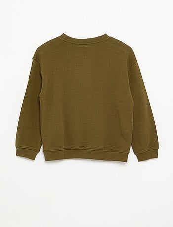 Sweatshirt lisa em moletão não cardado - Kiabi