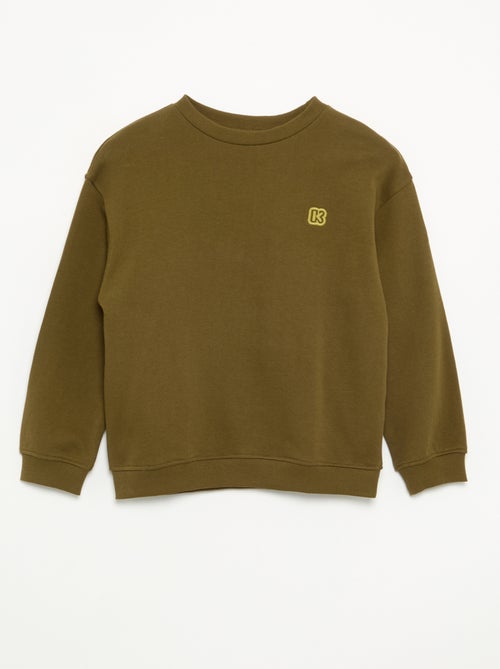 Sweatshirt lisa em moletão não cardado - Kiabi - Kiabi