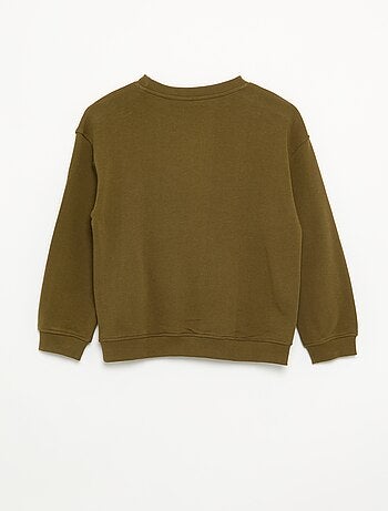 Sweatshirt lisa em moletão não cardado para criança - Kiabi