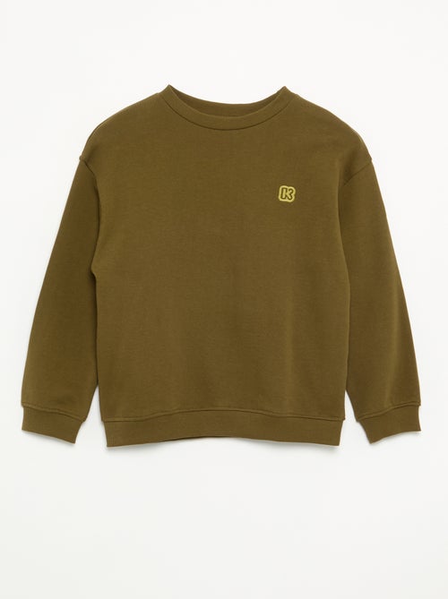 Sweatshirt lisa em moletão não cardado para criança - Kiabi - Kiabi