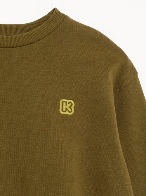 Sweatshirt lisa em moletão não cardado para criança - Kiabi - Kiabi