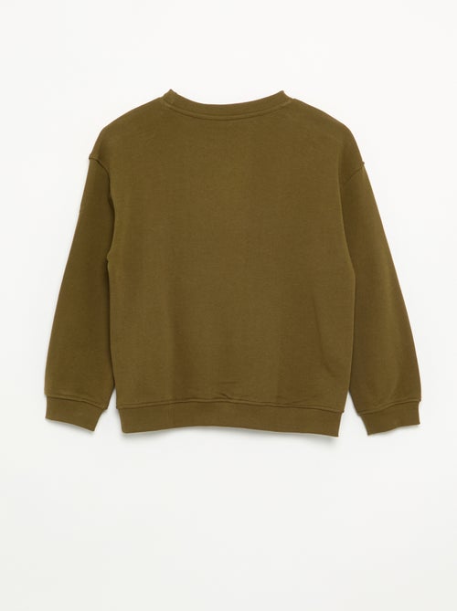 Sweatshirt lisa em moletão não cardado para criança - Kiabi - Kiabi
