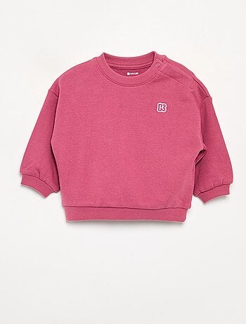 Sweatshirt lisa em moletão não cardado para criança - Kiabi