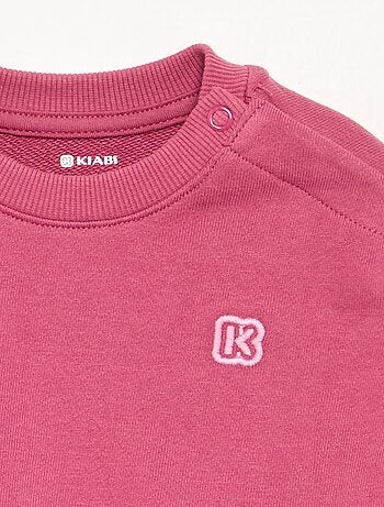 Sweatshirt lisa em moletão não cardado para criança - Kiabi