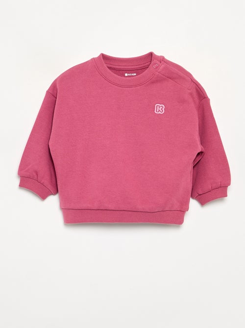 Sweatshirt lisa em moletão não cardado para criança - Kiabi - Kiabi