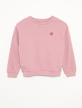 Sweatshirt lisa em moletão não cardado para menina - Kiabi