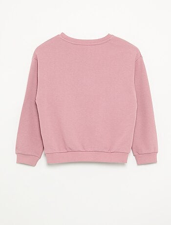 Sweatshirt lisa em moletão não cardado para menina - Kiabi
