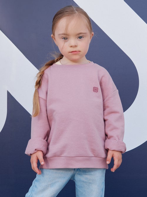 Sweatshirt lisa em moletão não cardado para menina - Kiabi - Kiabi