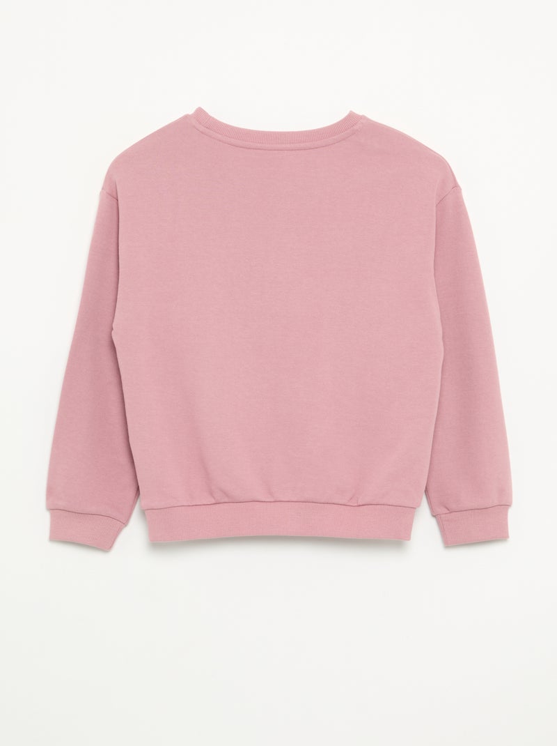 Sweatshirt lisa em moletão não cardado para menina - Kiabi Rosa - Kiabi