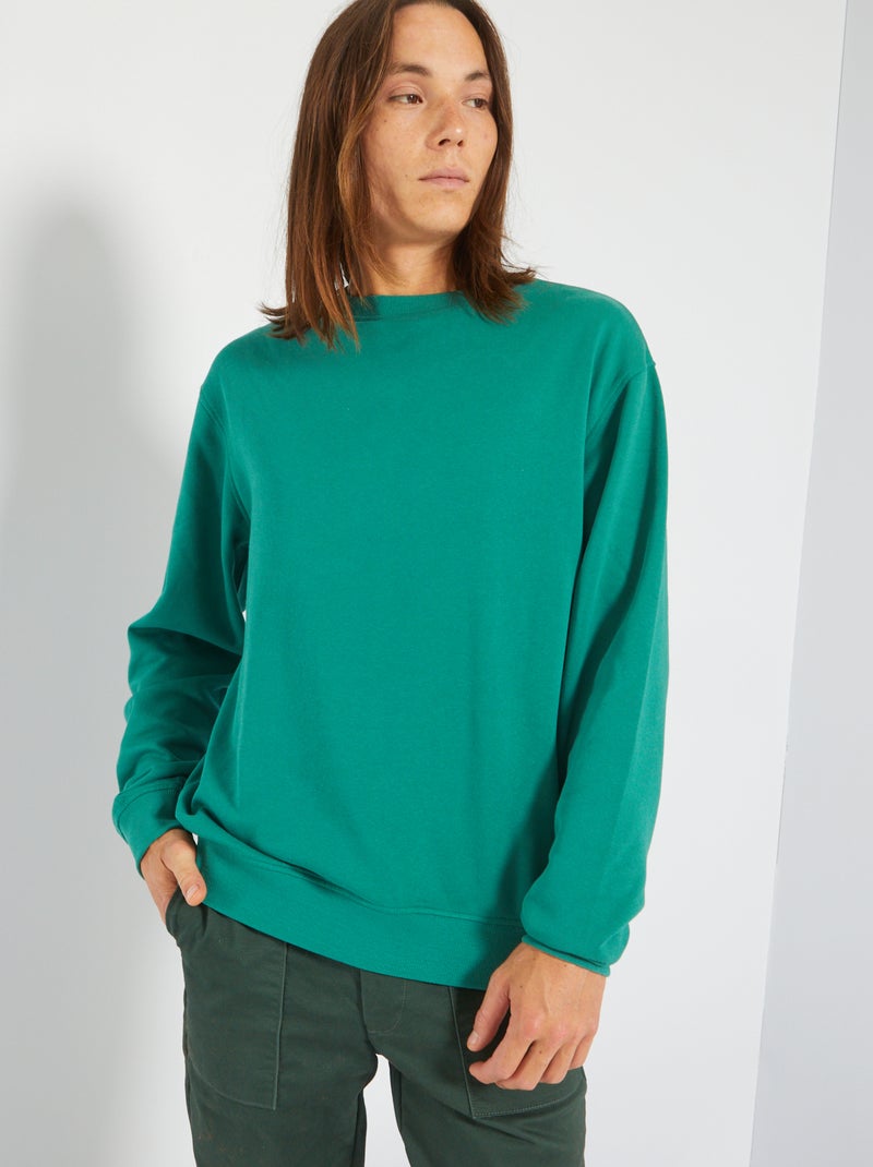 Sweatshirt lisa em moletão VERDE - Kiabi