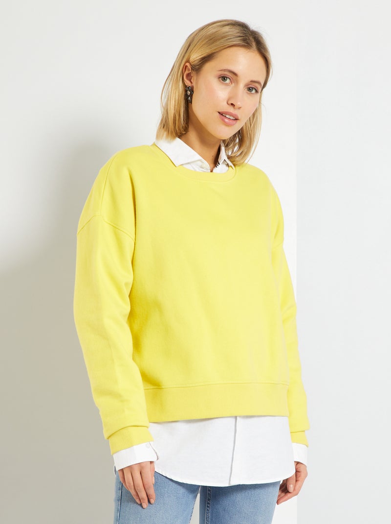 Sweatshirt lisa oversize AMARELO - Kiabi